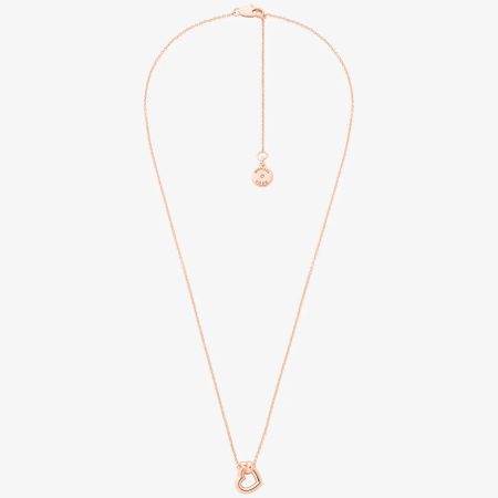 Michael Kors Knotted Heart Necklace and Earrings Gift Set - Preorder — Rose Gold