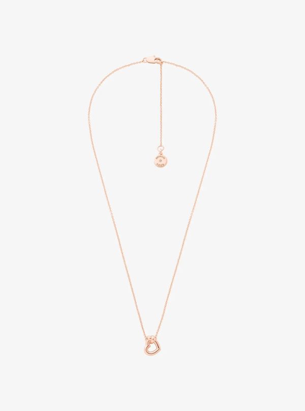 Michael Kors Knotted Heart Necklace and Earrings Gift Set - Preorder