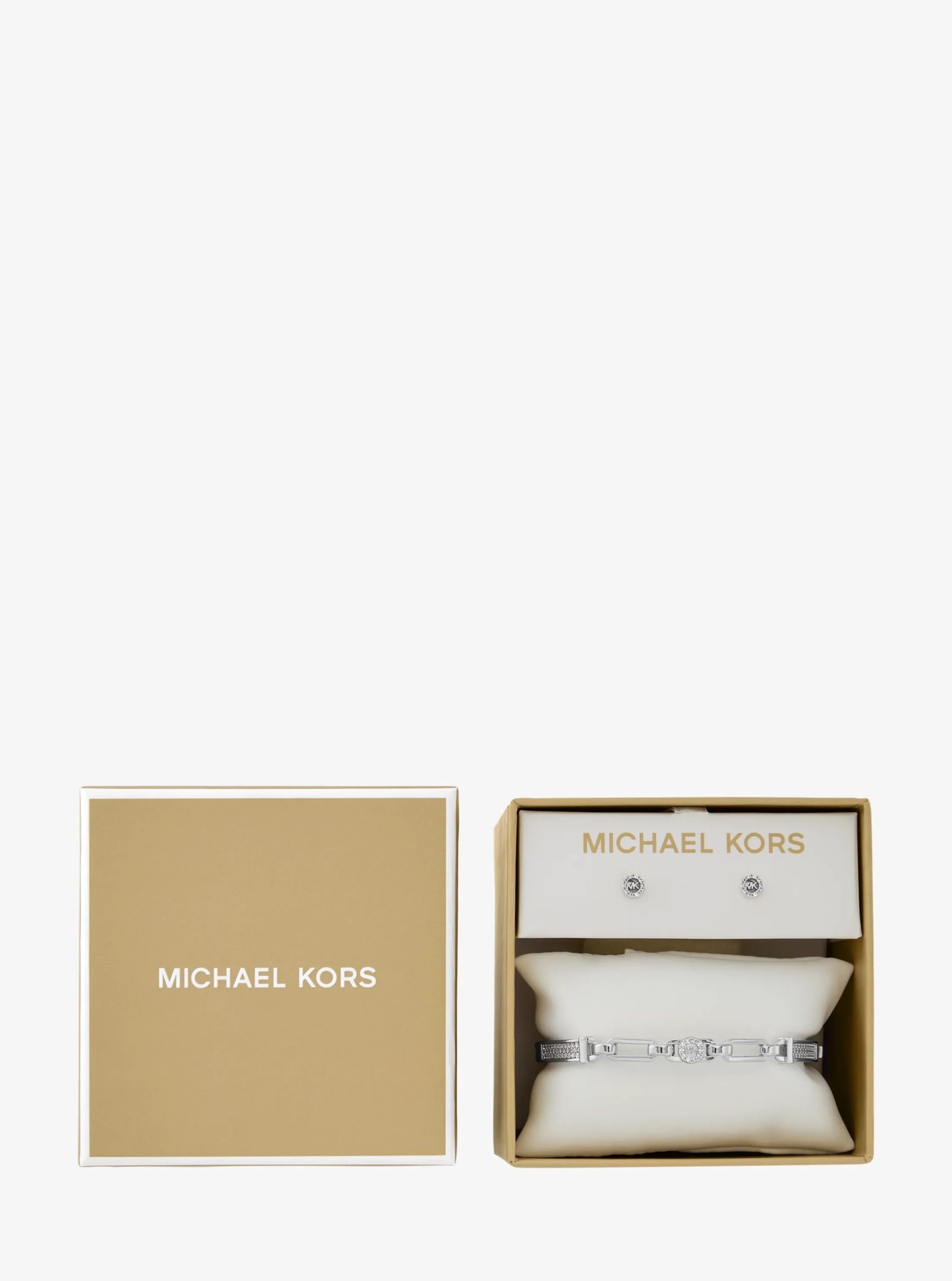 Michael Kors Pavé Logo Bangle and Stud Earrings Gift Set - Preorder