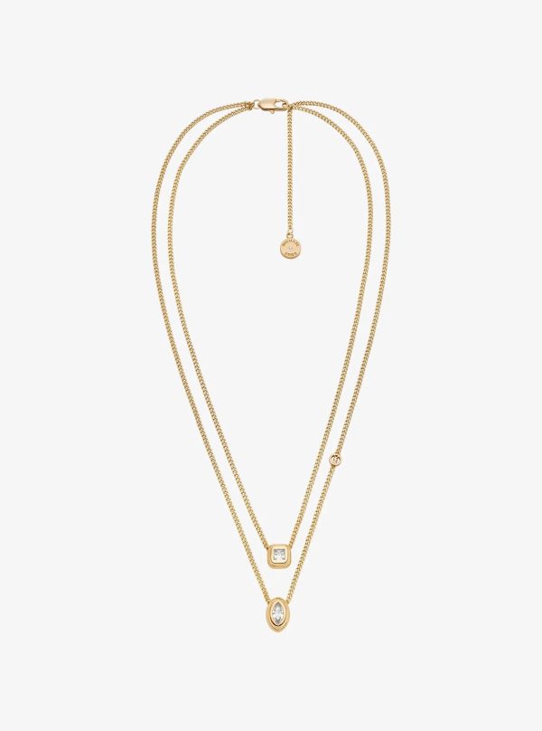 Michael Kors Cubic Zirconia Double Layered Necklace - Preorder