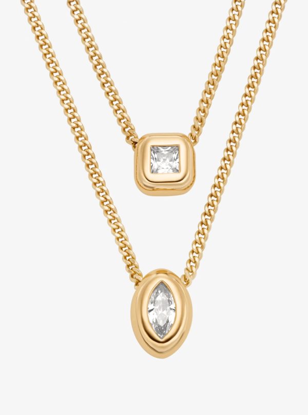 Michael Kors Cubic Zirconia Double Layered Necklace - Preorder