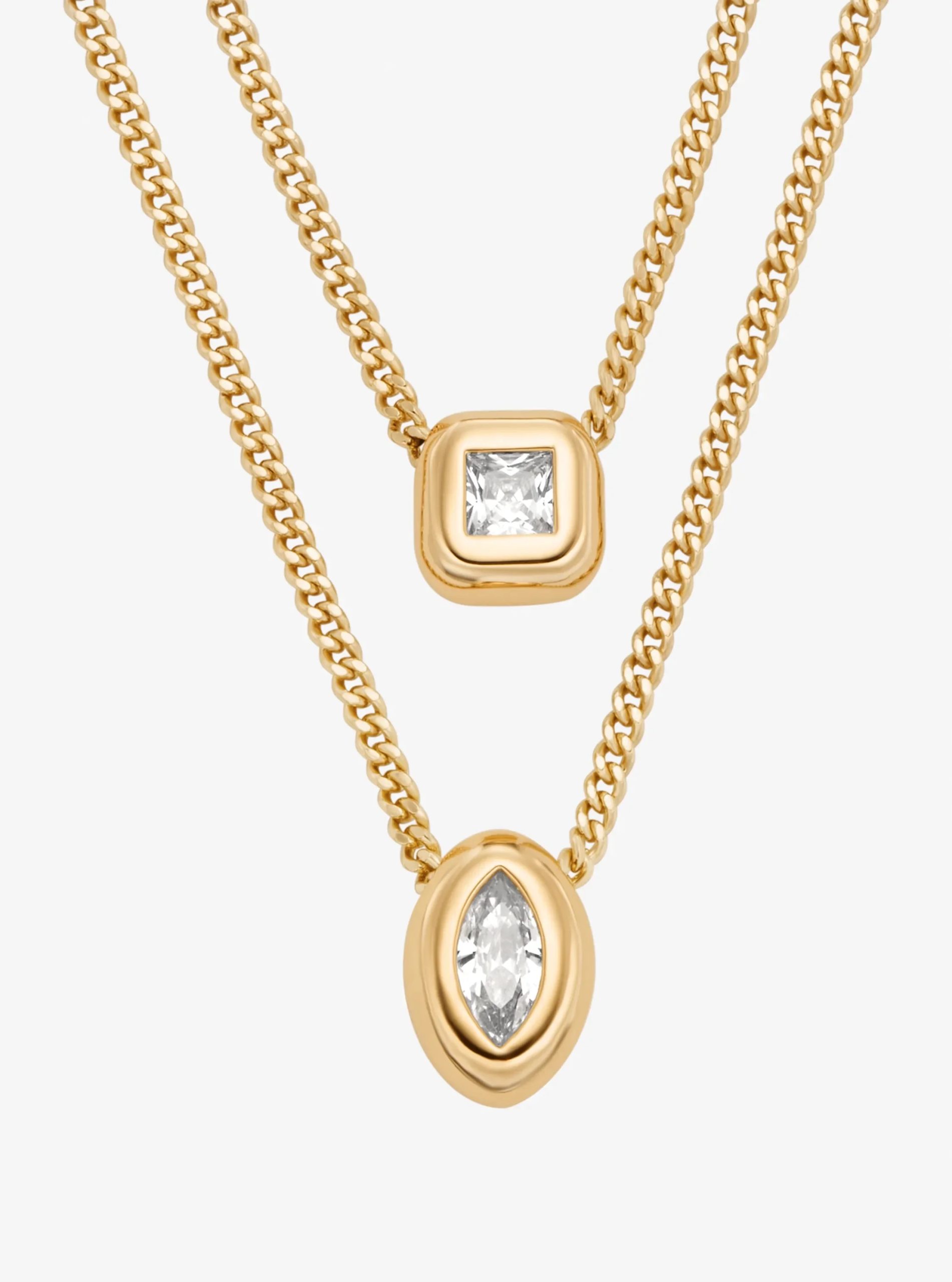 Michael Kors Cubic Zirconia Double Layered Necklace - Preorder