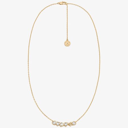 Michael Kors Cubic Zirconia Hearts Necklace - Preorder — Gold