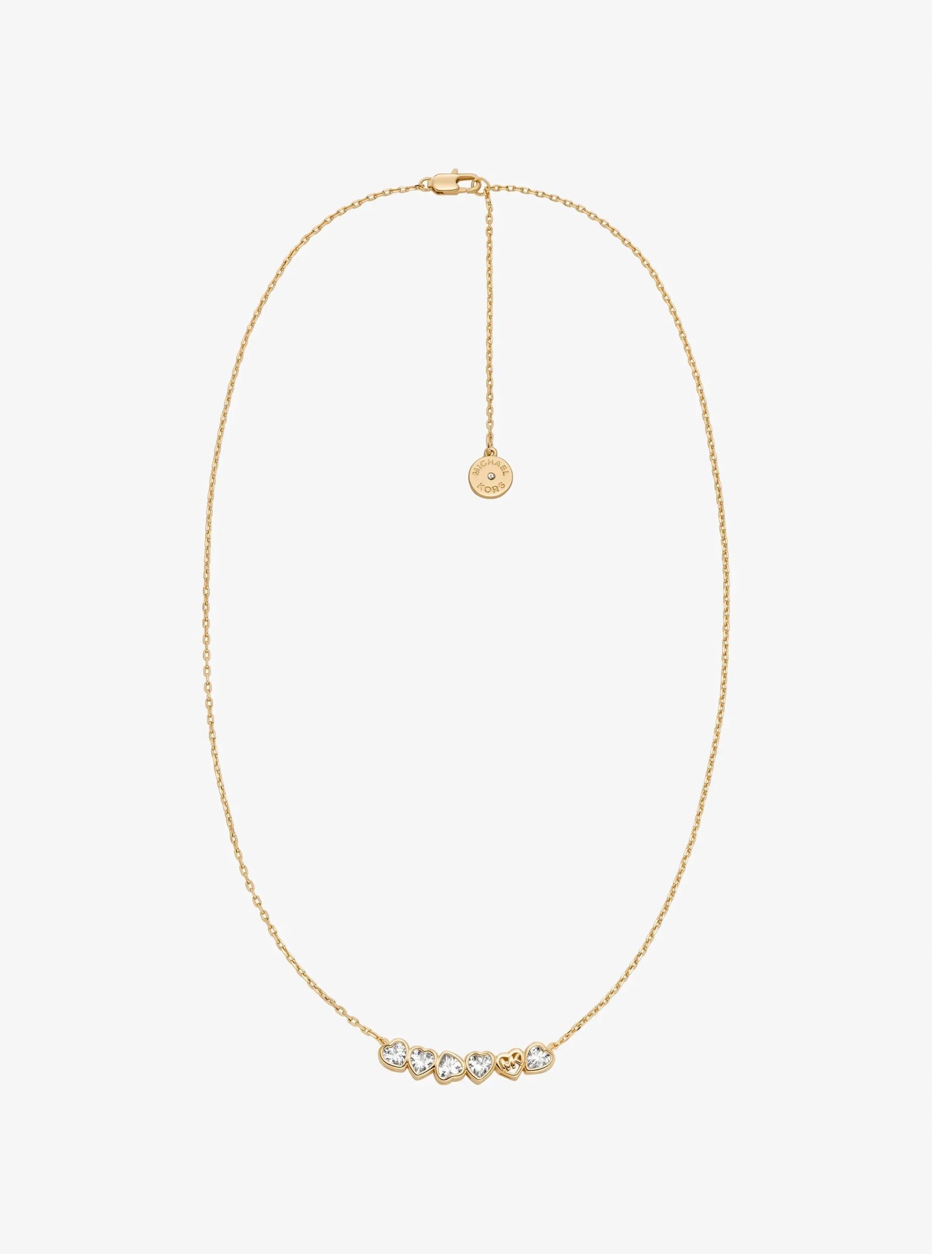 Michael Kors Cubic Zirconia Hearts Necklace - Preorder