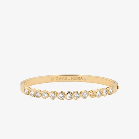 Michael Kors Pavé Heart Bangle - Preorder — Gold