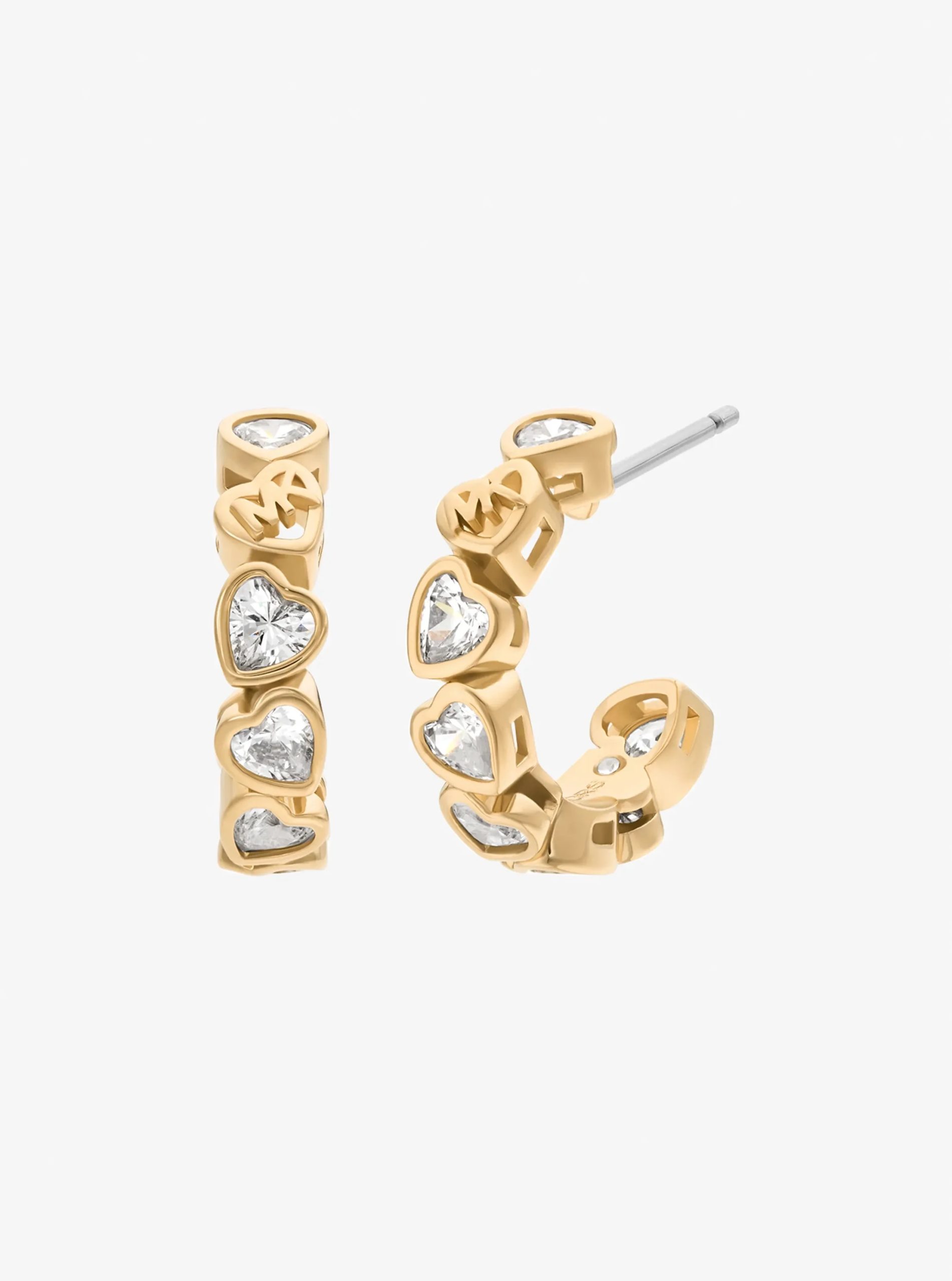 Michael Kors Cubic Zirconia Hearts Hoop Earrings - Preorder