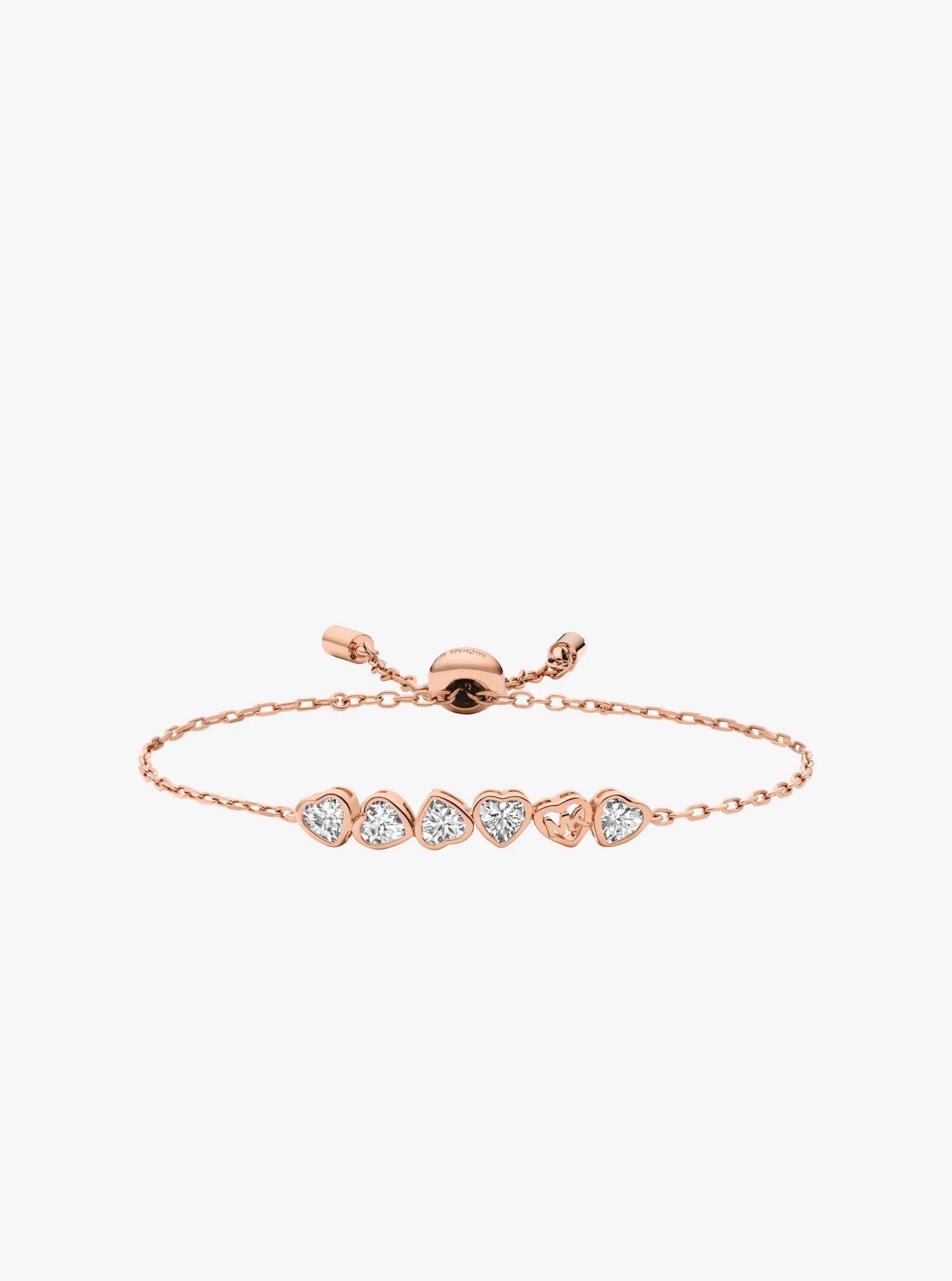 Michael Kors Cubic Zirconia Hearts Slider Bracelet and Stud Earrings - Preorder
