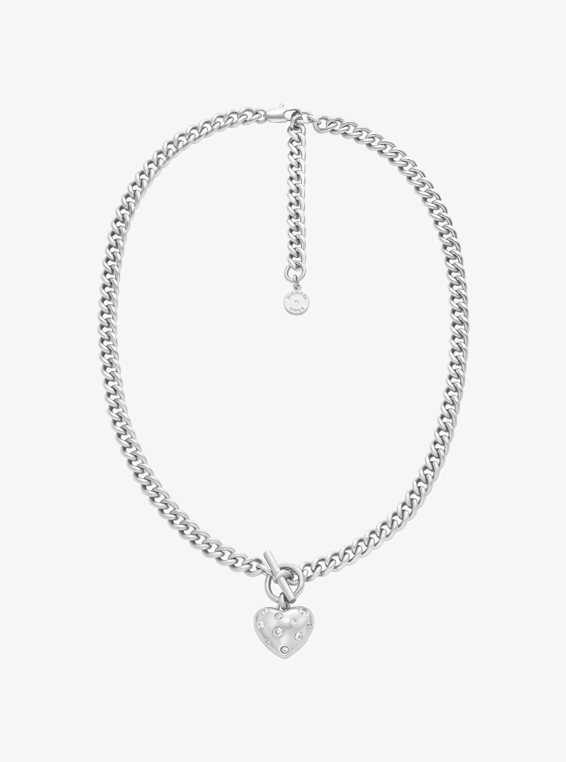 Michael Kors Pavé Heart Charm Necklace - Preorder