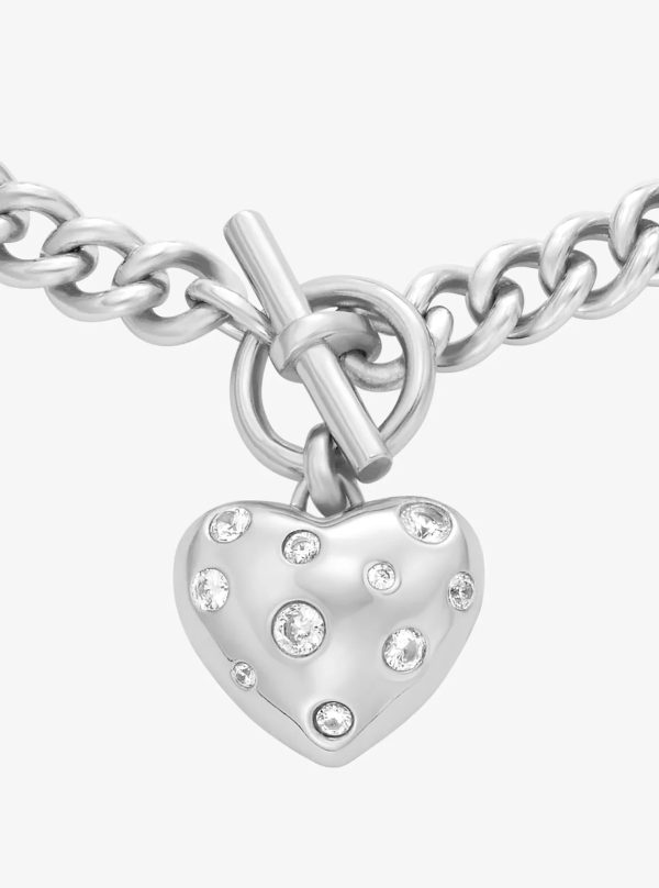 Michael Kors Pavé Heart Charm Necklace - Preorder