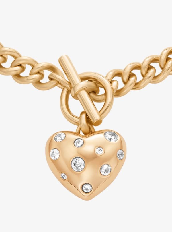 Michael Kors Pavé Heart Charm Necklace - Preorder