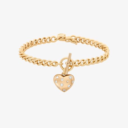 Michael Kors Pavé Heart Charm Bracelet - Preorder — Gold