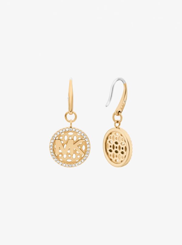 Michael Kors Pavé Logo Charm Earrings - Preorder