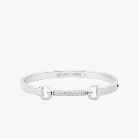 Michael Kors Pavé Horsebit Bangle - Preorder — Silver