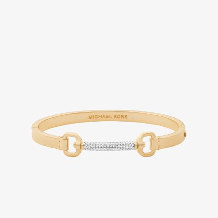 Michael Kors Pavé Horsebit Bangle - Preorder — Gold