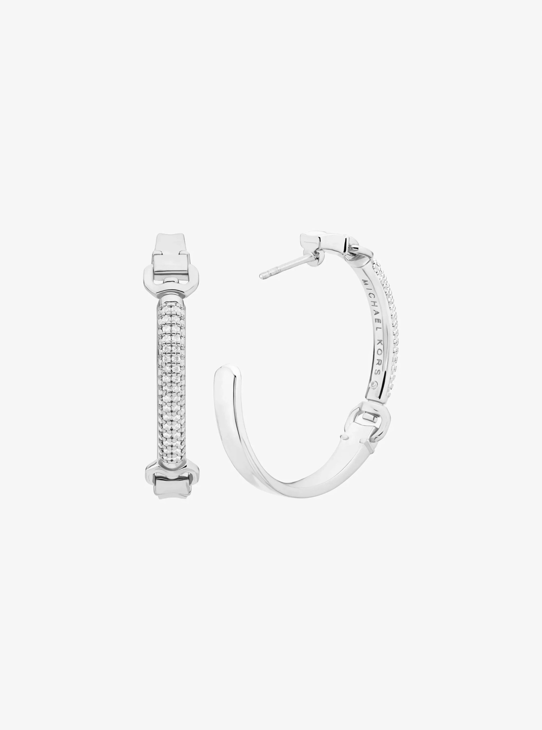 Michael Kors Pavé Horsebit Hoop Earrings - Preorder