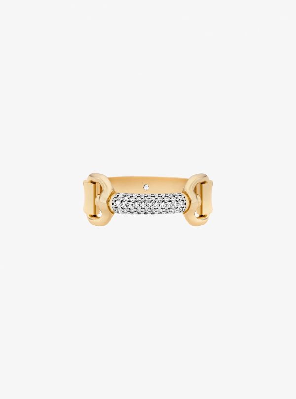 Michael Kors Pavé Horsebit Ring - Preorder