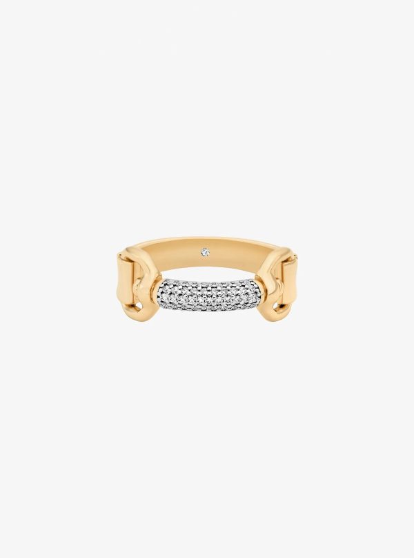 Michael Kors Pavé Horsebit Ring - Preorder