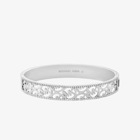 Michael Kors Perforated Logo Bangle - Preorder — Silver