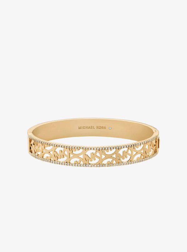 Michael Kors Pavé Perforated Logo Bangle - Preorder