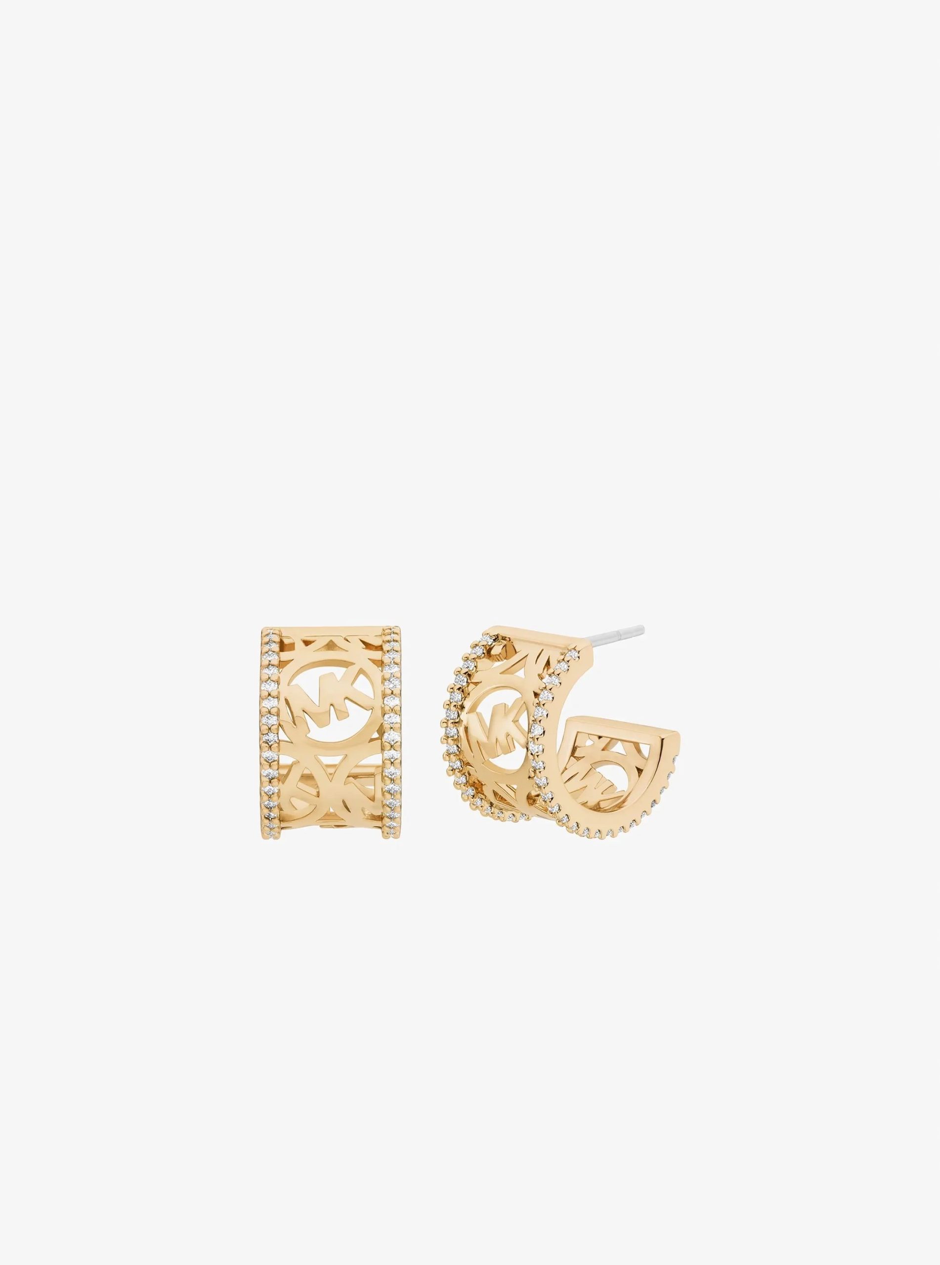 Michael Kors Pavé Perforated Huggie Earrings - Preorder