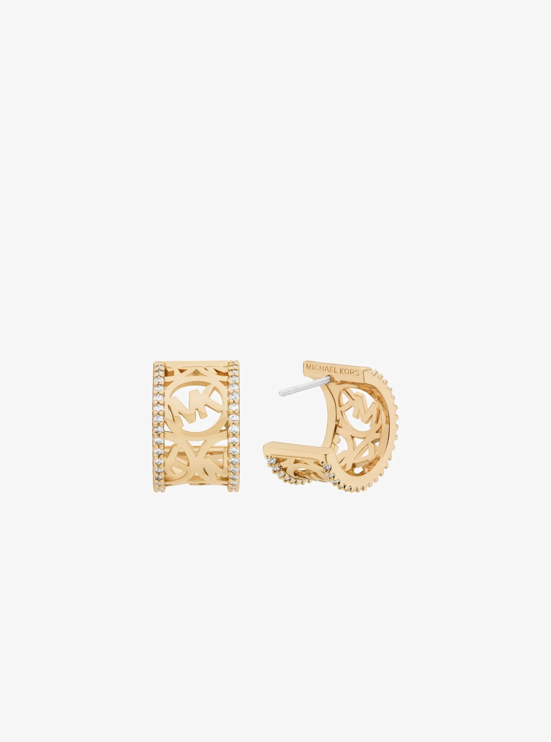 Michael Kors Pavé Perforated Huggie Earrings - Preorder
