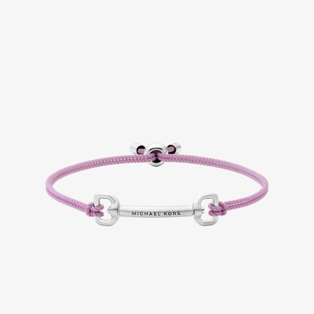 Michael Kors Horsebit Corded Slider Bracelet - Preorder — Silver Lilac