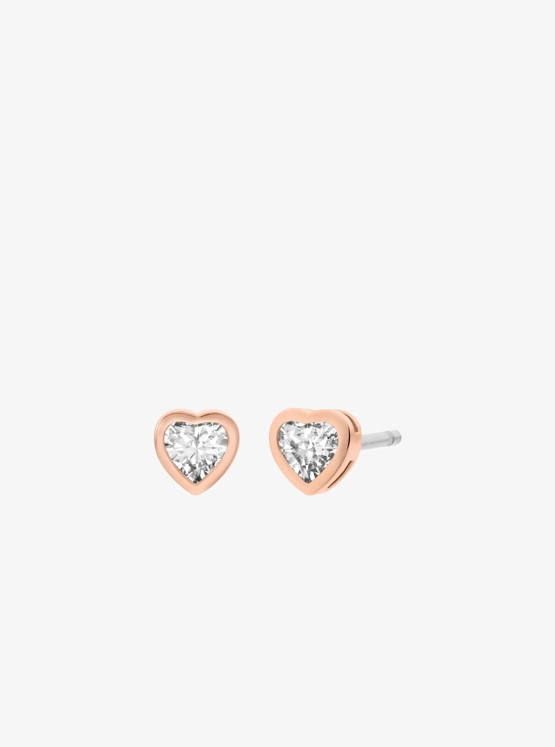 Michael Kors Heart Cubic Zirconia Necklace and Stud Earrings Gift Set - Preorder