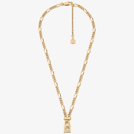Michael Kors Pavé Logo Pendant Necklace - Preorder — Gold
