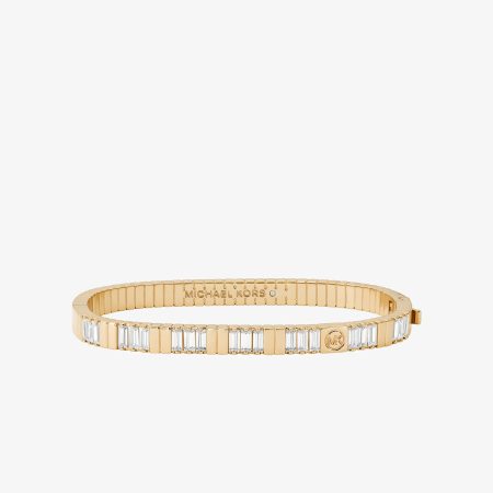 Michael Kors Cubic Zirconia Baguette Bangle - Preorder — Gold