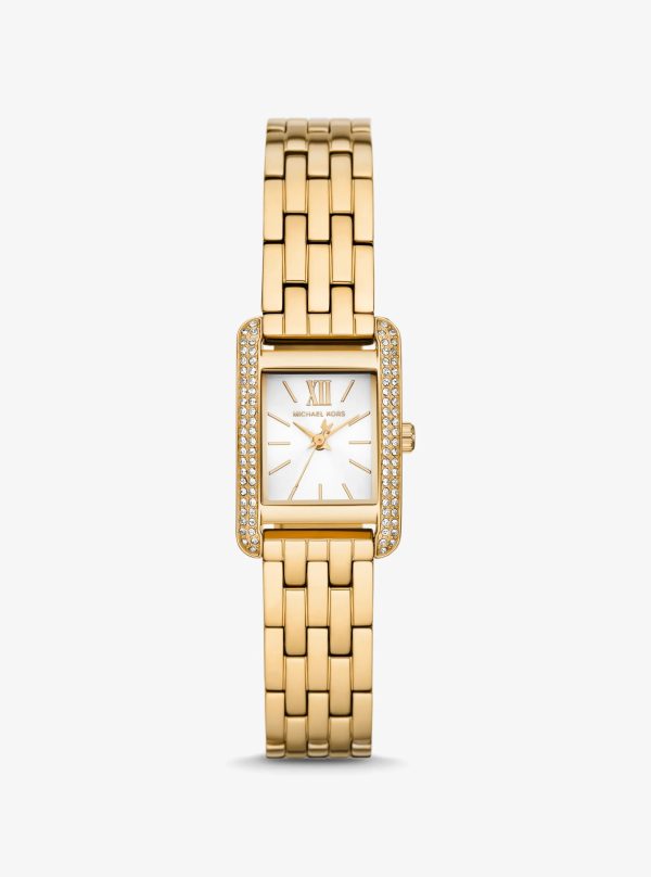 Michael Kors Mini Monroe Pavé Gold-Tone Watch - Preorder