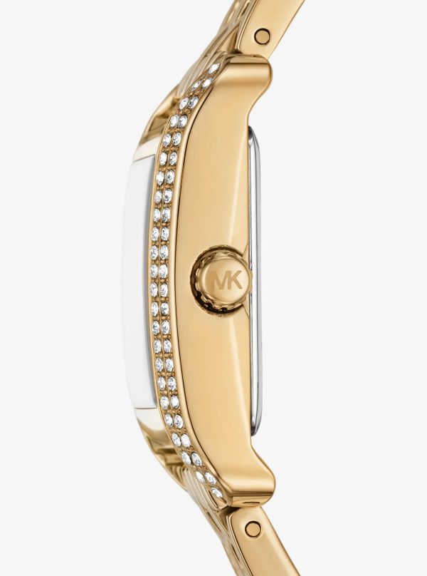Michael Kors Mini Monroe Pavé Gold-Tone Watch - Preorder