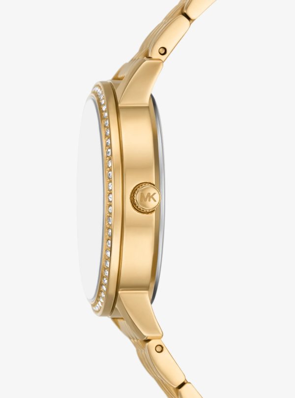 Michael Kors Melissa Pavé Gold-Tone Watch - Preorder