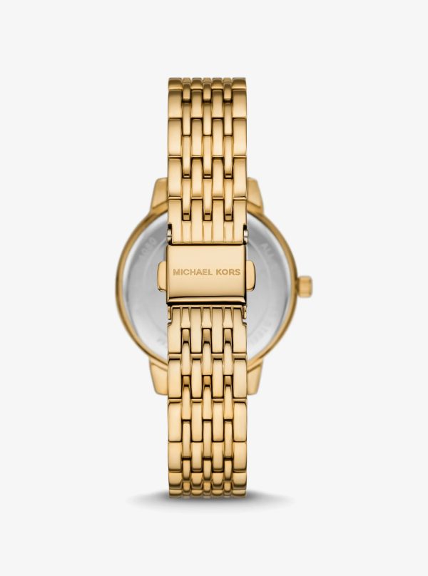 Michael Kors Melissa Pavé Gold-Tone Watch - Preorder