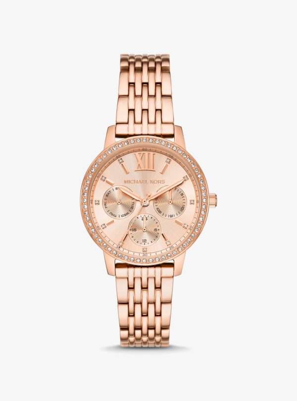 Michael Kors Melissa Pavé Rose Gold-Tone Watch - Preorder