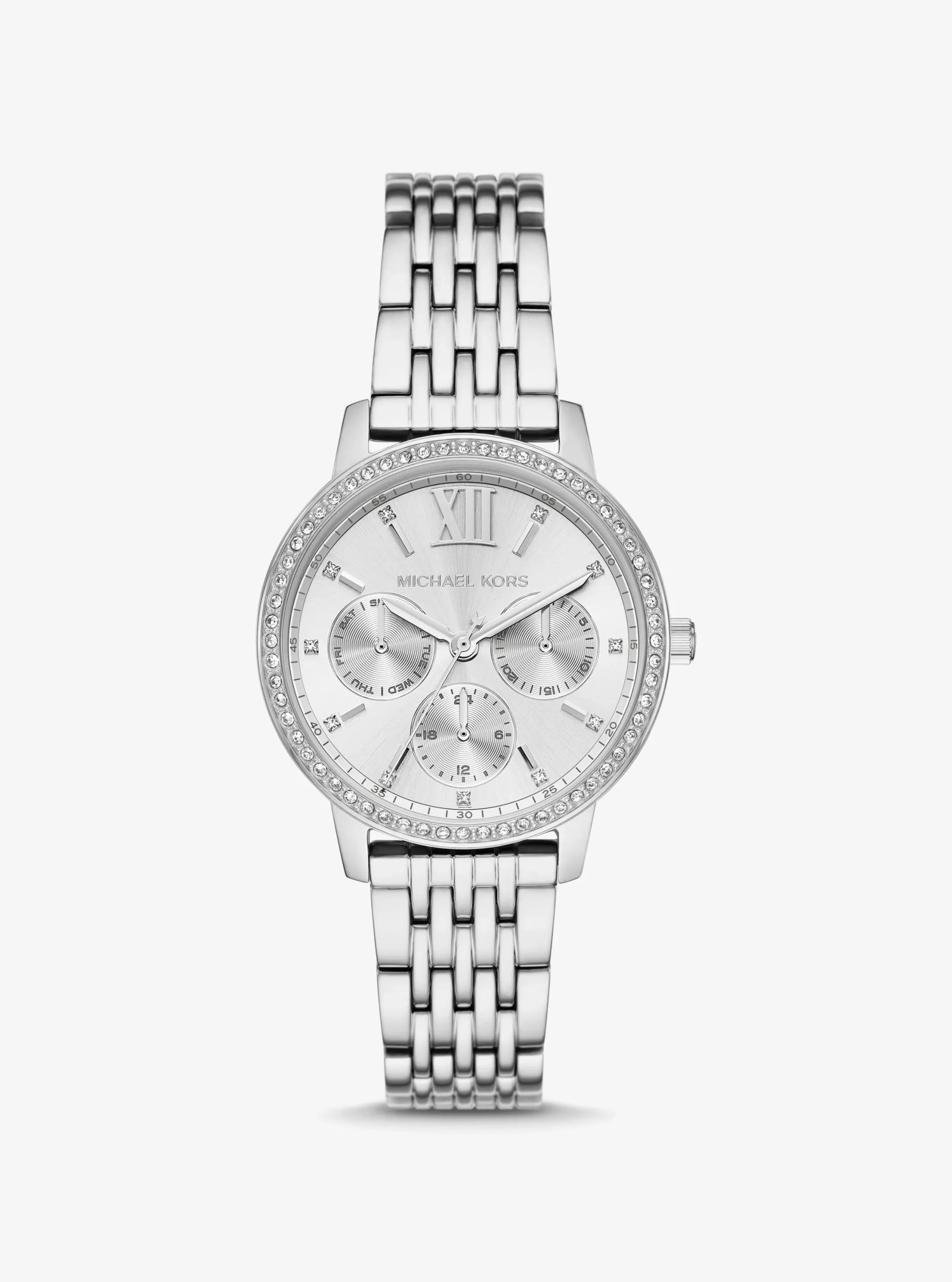 Michael Kors Melissa Pavé Silver-Tone Watch - Preorder