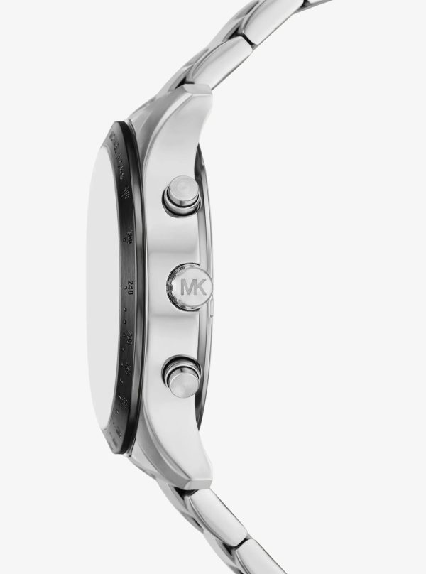 Michael Kors Oversized Berkley Pavé Silver-Tone Watch - Preorder