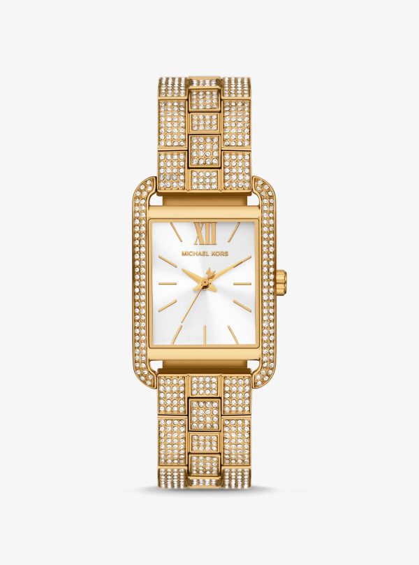 Michael Kors Monroe Pavé Gold-Tone Watch - Preorder