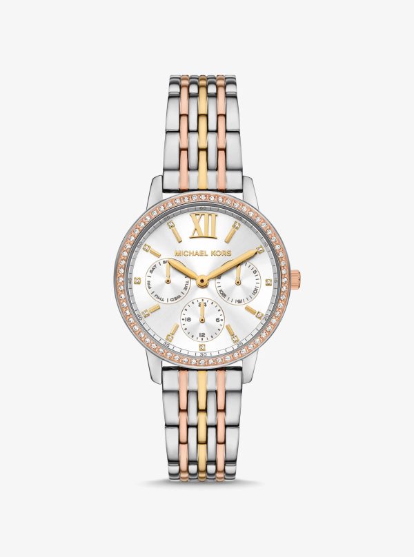 Michael Kors Melissa Pavé Tri-Tone Watch - Preorder
