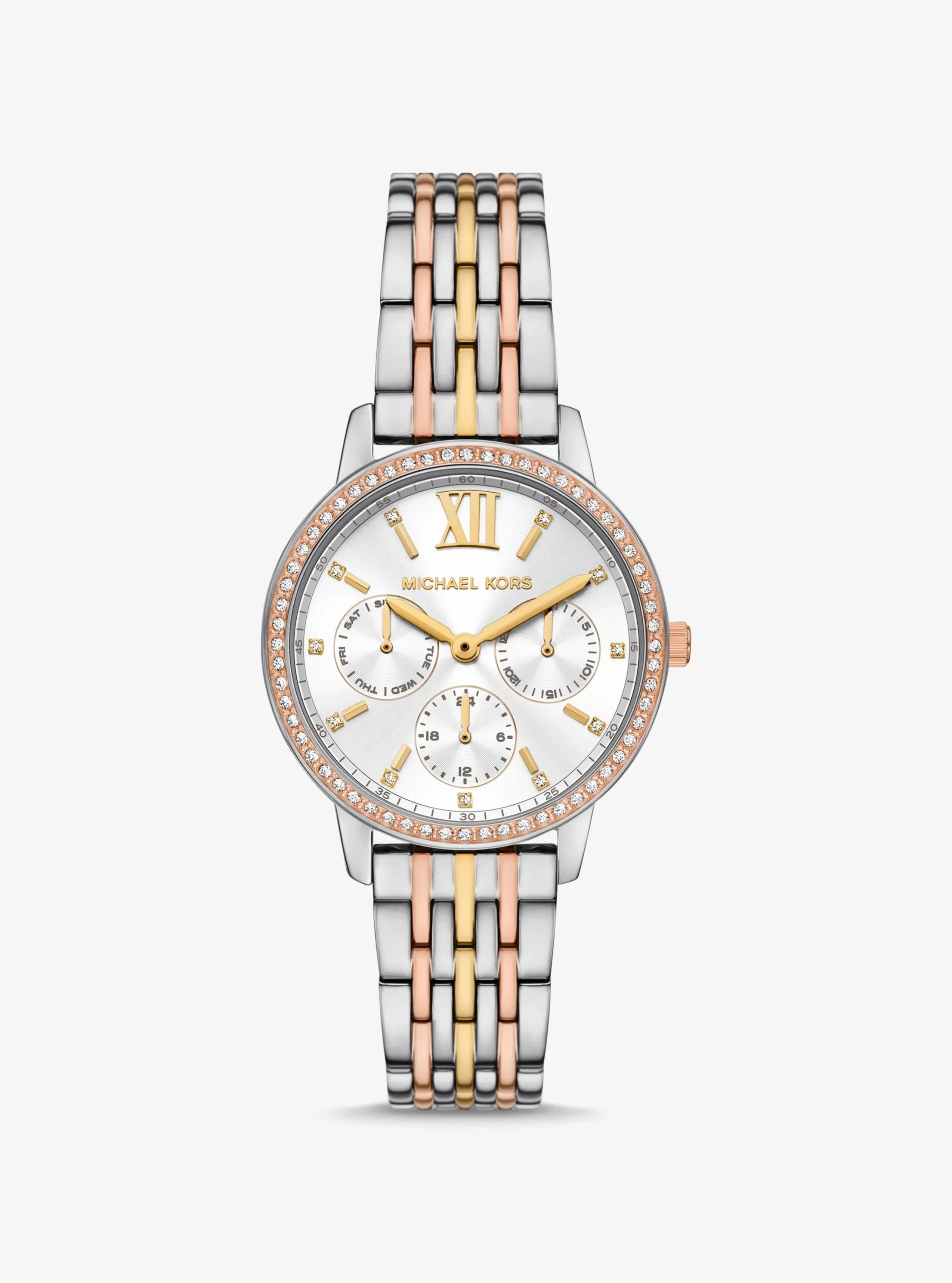 Michael Kors Melissa Pavé Tri-Tone Watch - Preorder