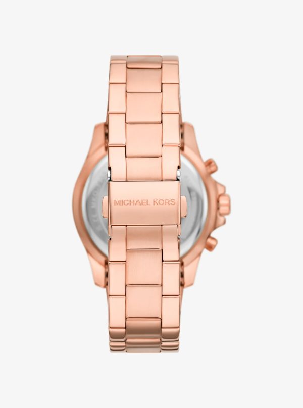 Michael Kors Oversized Everest Pavé Rose Gold-Tone Watch - Preorder