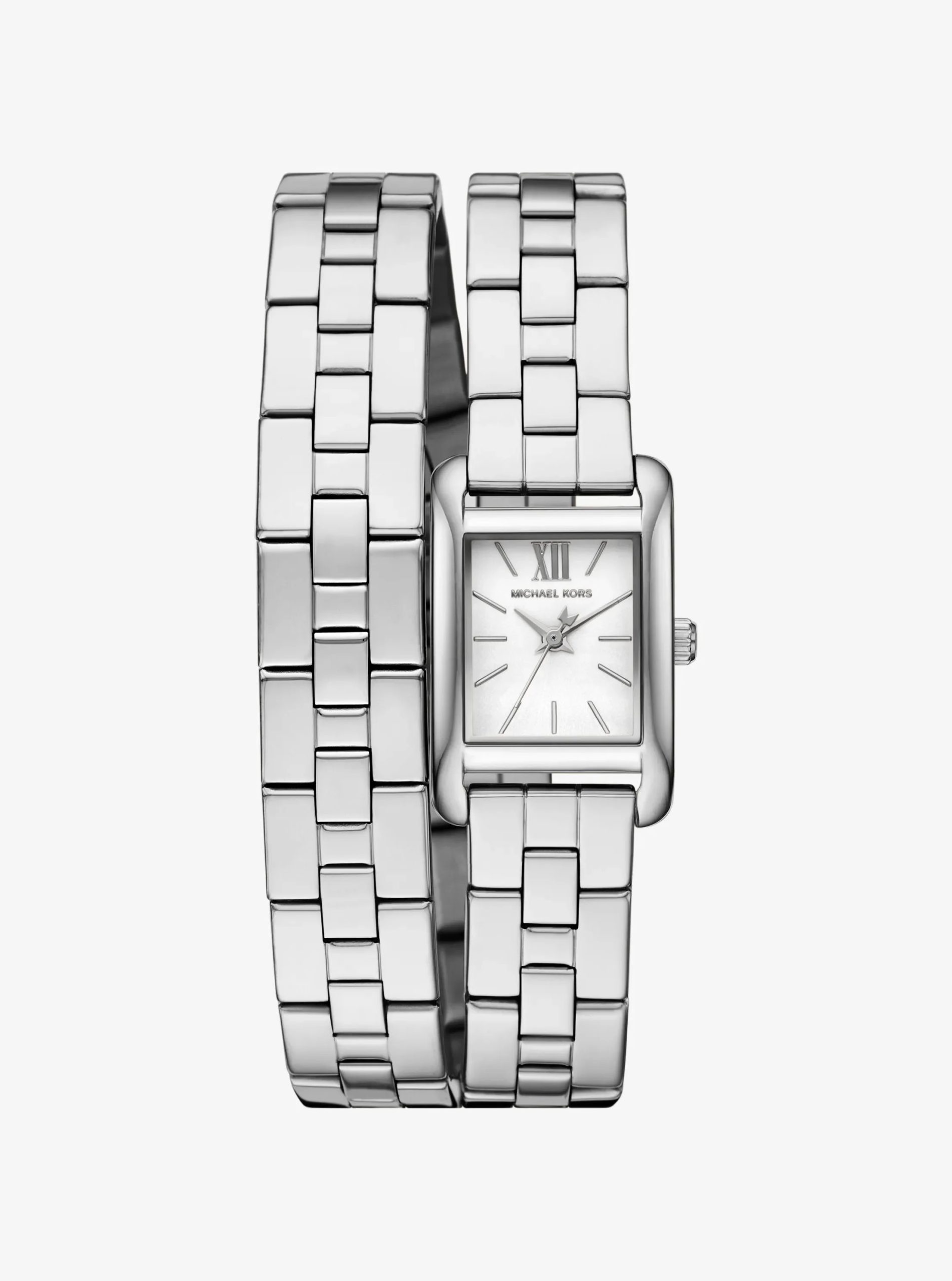 Michael Kors Mini Monroe Silver-Tone Double Wrap Watch - Preorder