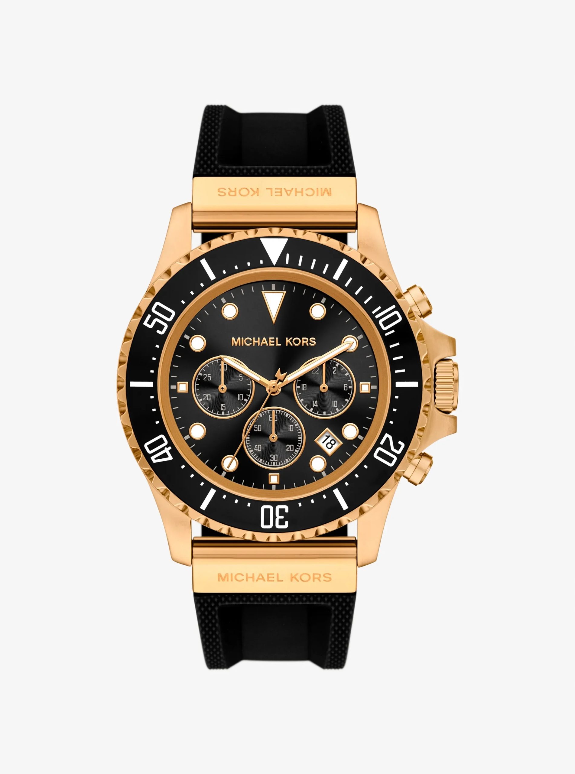 Michael Kors Oversized Everest Gold-Tone and Silicone Watch - Preorder