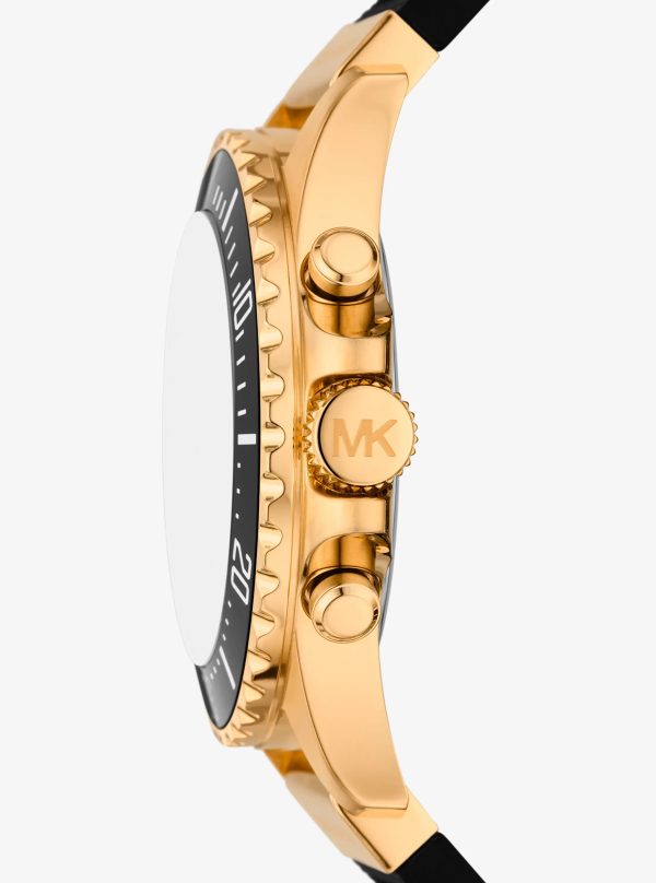 Michael Kors Oversized Everest Gold-Tone and Silicone Watch - Preorder
