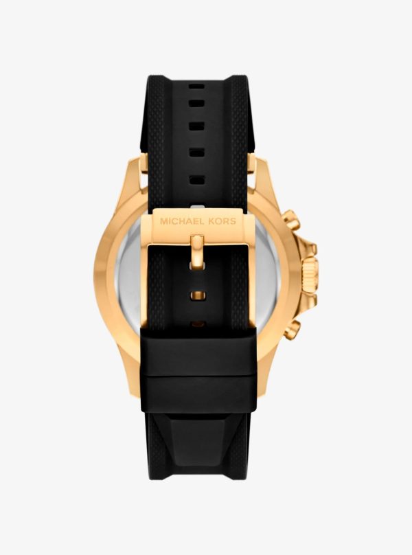 Michael Kors Oversized Everest Gold-Tone and Silicone Watch - Preorder