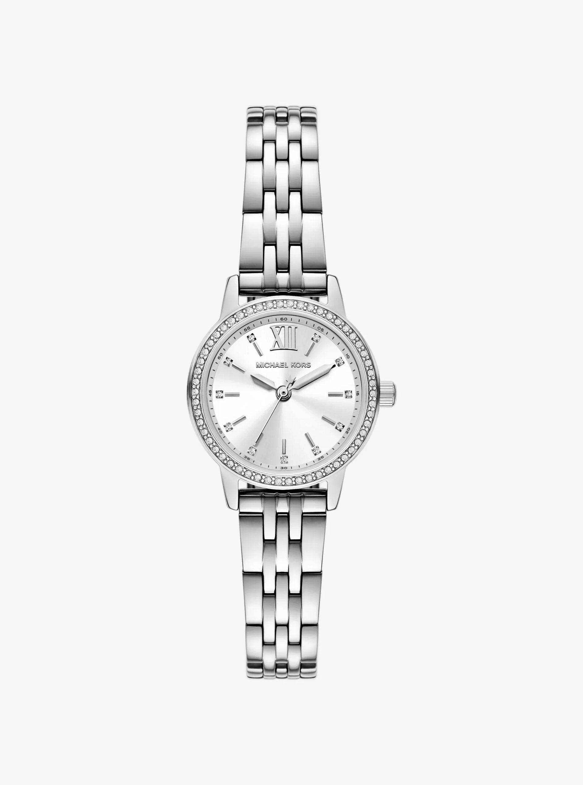 Michael Kors Mini Melissa Pavé Silver-Tone Watch - Preorder