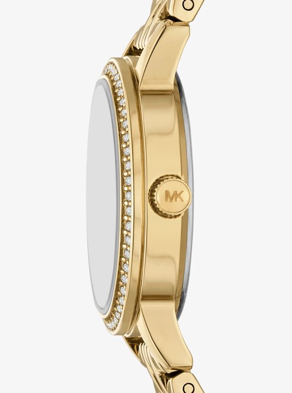 Michael Kors Mini Melissa Pavé Gold-Tone Watch - Preorder