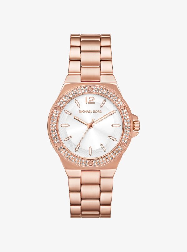 Michael Kors Lennox Pavé Rose Gold-Tone Watch - Preorder
