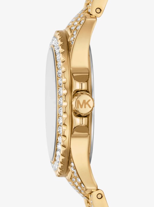 Michael Kors Mini Everest Pavé Gold-Tone Watch - Preorder