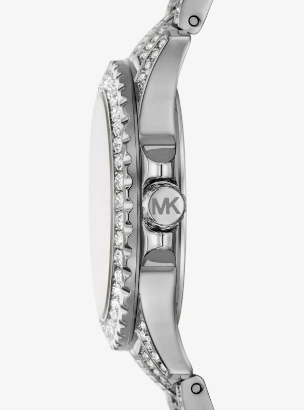 Michael Kors Mini Everest Pavé Silver-Tone Watch - Preorder