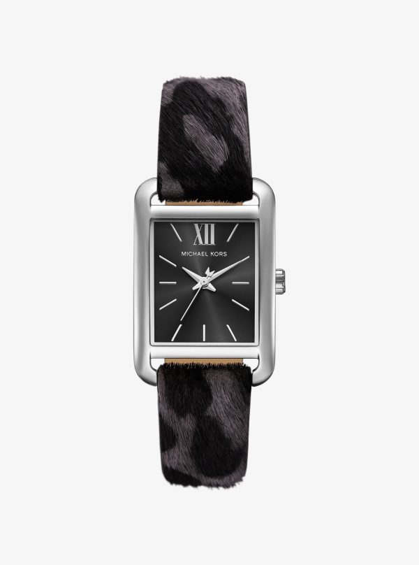 Michael Kors Monroe Leopard Print Calf Hair Watch - Preorder